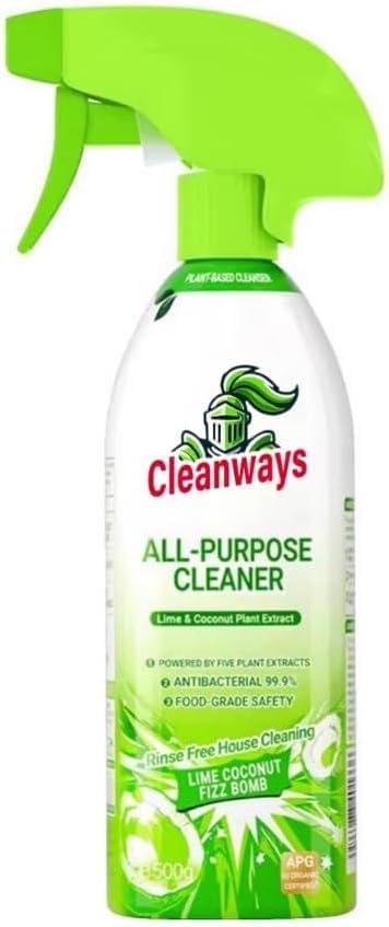 KOQRY Cleanways All Purpose Cleaner,All-Purpose Plant-Based Cleaner,For Kitchen, Bathroom, Quick-Easy Stain Removal (1pcs)