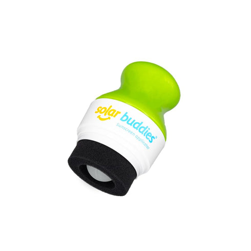 Solar Buddies Sunscreen Applicator - Single Full Green - BPA-Free Refillable Roll-On Sponge for Sunscreen & Lotion,