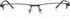 Jcerki Gray Bifocals Reading Glasses, 2.00 Men Women Fashion Light Half Frame Eyeglasses