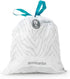 Brabantia PerfectFit Trash Bags, Size W/1.3 Gal, Thick Plastic Liners with Drawstring Handles, 40 Bags
