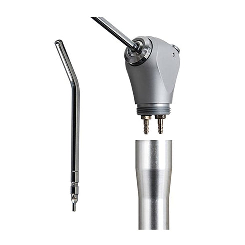 2PCS Dental Air Water Spray Syringe, Triple 3 Way with 2 Nozzles Tips, Metal Handle + 4Pcs Alloy Nozzles