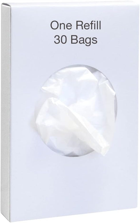 Universal Feminine Disposal Bags for Menstrual Care Products - 4 Pack with 30ct Refill Box for Tampons and Pads