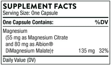 THORNE Magnesium CitraMate, Magnesium Supplement with Citrate-Malate, 90 Capsules for Heart and Bone Density Support
