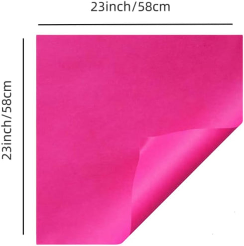 DODXIAOBEUL 20 Sheets Waterproof Flower Wrapping Paper, Florist Bouquet Paper DIY Crafts,Wrapping Paper Gift Packaging Florist Bouquet Material 22 x 22inch (Dark Pink)