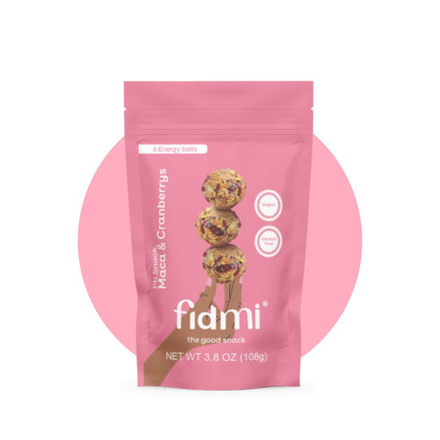 Fidmi Protein Balls, Snack Energy Balls with All Natural Ingredients, Keto Friendly Maca & Cranberry (DoyPack)