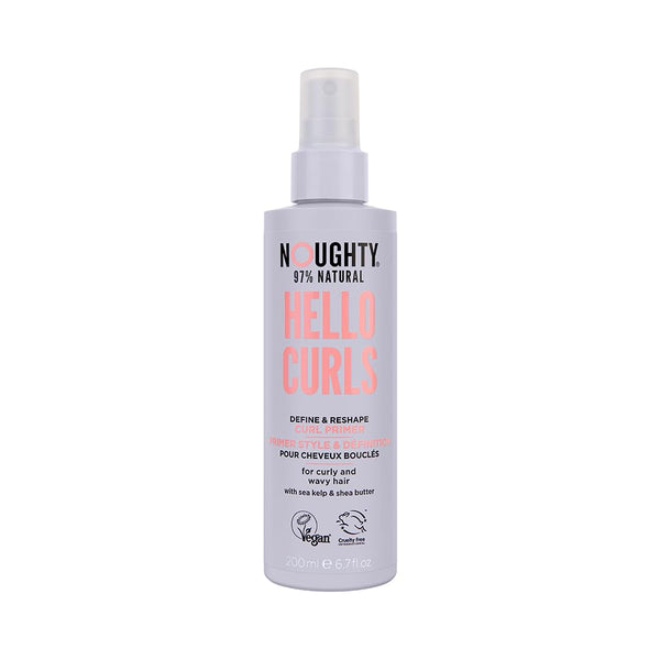 Noughty Hello Curl Define and Re-Shape Primer, 97% Natural Vitamin Rich Formula for Curly Styles, 200ml