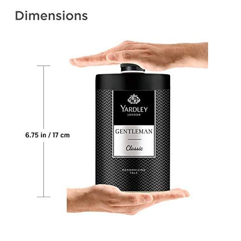 Yardley London Gentleman Deodorising Talc Powder for Men, 100Gm