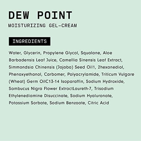 Versed Dew Point Gel Moisturizer for Face, Antioxidant-Rich Gel Cream with Green Tea Extract, 2 fl oz
