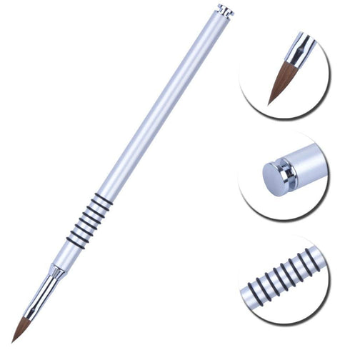 3D Nail Art Brush Pure Non-Slip Handle Acrylic Nail Art Brush for Acrylic Powder (Size 5)