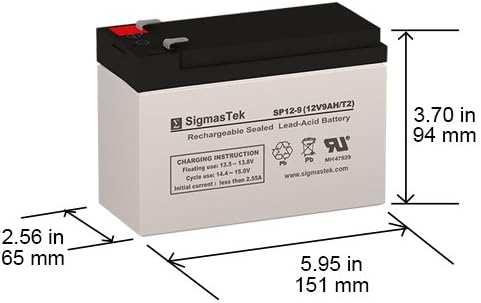 SigmasTek D9S 12V 9AH F2 AJC Battery (Replacement)