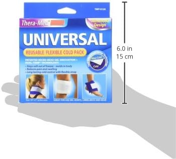 Thera-Med Universal Cold Pack Pad, Ice Pack for Ankles, Wrists, Elbows & Knees, Dual-Sided Therapy