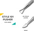 Rui Smiths Pro Cuticle Pusher - Stainless Steel Manicure Tool with 2 Ends - Style 101