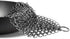 Vila 7 Inches Diameter Cast Iron Scrubber, Round 316 Premium Stainless Steel, Flexible Chainmail Scrubber