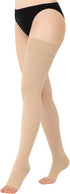Ozer Compression Socks Ozer 20-30 mmHg (1 Thigh High Open Toe Compression Socks Stockings W/ Silicone Band Pair)