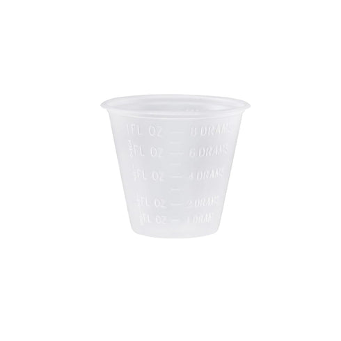 Dukal Medicine Cups, 1 oz. Pack of 100 Translucent Polypropylene Cups, Calibrated with Two Measurements