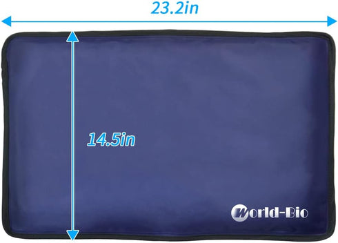 Extra Large Ice Pack for Injuries - Reusable Full Back Ice Pack Large Gel Ice Wrap with 2 Straps for Cold Compress,