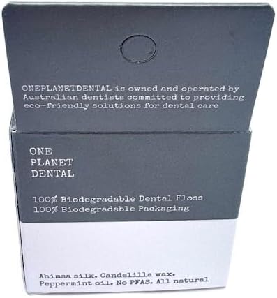 Biodegradable Silk Dental Floss - Zero Waste, No PFAS, Teflon Free, Peppermint Oil, 43 Yards, Plastic Free