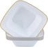 Party Plastic Bowls, White with Gold Rim, 10 Count Elegant Premium Dessert Bowls for Celebrations (5 oz.)