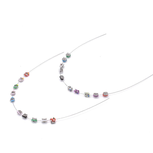 Angzhili 1 Pack Temporary Tooth Decoration - Metal Wires, Bracket, Orthodontic Ligature Ties, Practice Props for Dental
