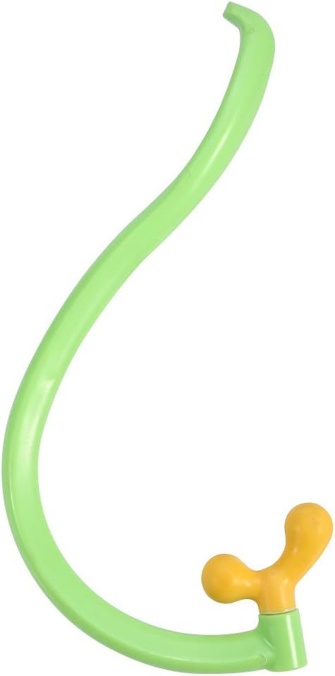 Manual Back Massager with Adjustable Dual Heads Ergonomic Handheld Cane for Neck,