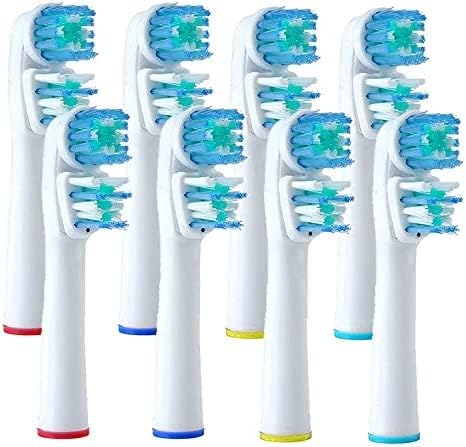 Replacement Brush Heads Compatible with OralB Braun, Pack of 8 Electric Toothbrush Replacement Heads for Adults, Kids