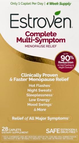 Estroven Complete Multi-Symptom Menopause Supplement for Women, 28 Ct. for Menopause & Night Sweats Relief