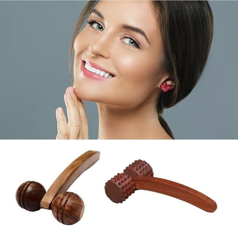 TruekartDeals Jimmy Set, 6 Massage Wooden Foot Roller Massager Hand Face Neck Acupressure Tools for Pain Relief