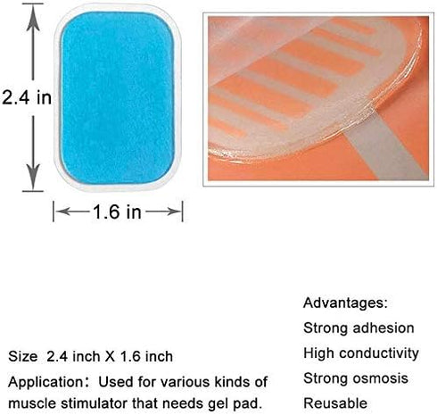 50 Pcs/25 Packs Replacement Gel Sheet Pads for Abdominal Muscle Trainer, Accessory for Toning Belt