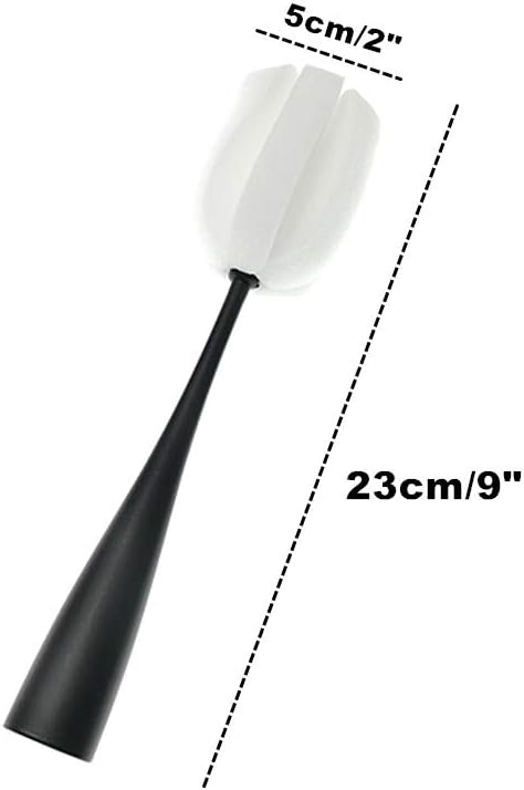 Long Handle Cup Bottle Cleaning Brush - Sponge Pot Cleaner Scourer Washer (2pcs)
