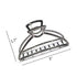 TANG SONG 4PCS Large Metal Hair Claw Clips for Women, Silver, Gold, Rose Gold, Black, Half Bun Hairpins