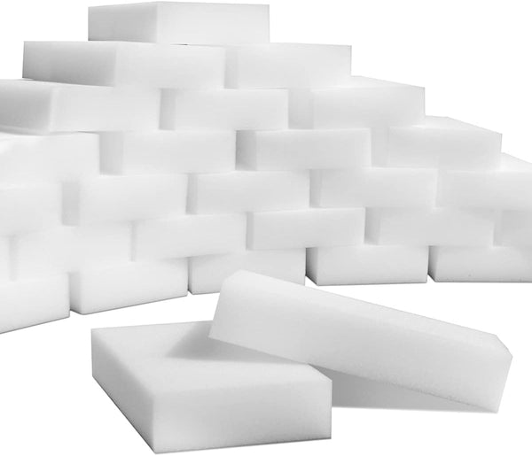 SmilePowo 100 Pack Magic Cleaning Sponges Eraser, Multi-Functional Premium Melamine Foam Pads for Kitchen, Bathroom,