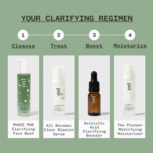PAI SKINCARE Natural Salicylic Acid Clarifying Booster - Vegan, Sensitive Skincare (0.3 fl oz | 10 ml)