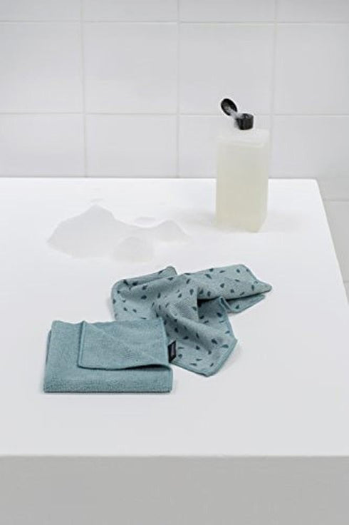 x2 (12x12) Brabantia Microfiber Cleaning Dish Cloths (Dark Gray) Absorbent Hygenic Rags for Washing, Cleaning, Drying