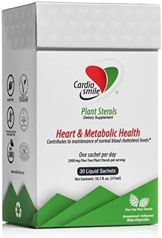 2000mg Plant Sterols with 1400mg beta-Sitosterol - Supports Healthy Cholesterol Levels, 30 Day Supply in Liquid Packets