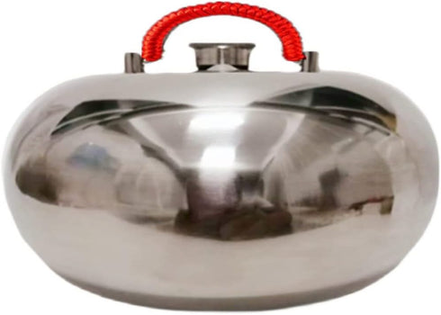 JWW 15cm 18cm 20cm 15cm-1.1L) Hand Warmer Metal Hot Water Bottle with Cover Pain Relief Bed Bottle for Women Men