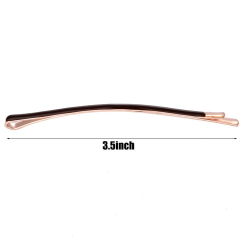Yishenyishi Pack of 10 Curved Jumbo Bobby Pins - Hair Clips (Brown-10pcs)