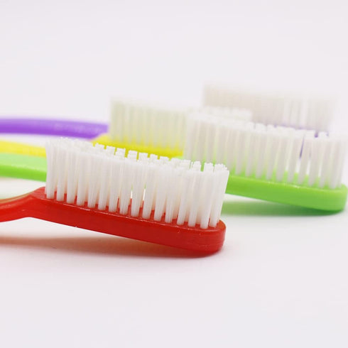 Hard & Firm Toothbrush, Stiff Bristle Brush for Smokers, Oral Care Teeth Whitening Cleaning, Travel Pack of 24
