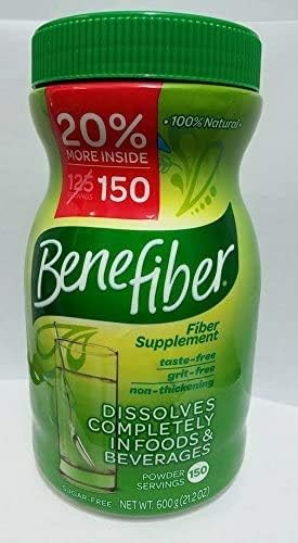 Benefiber 100% Natural Fiber Supplement - 150 Servings, 600g, Sugar Free