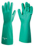 SHOWA Chemical Resistant Gloves, Nitrile, XL, Light Green