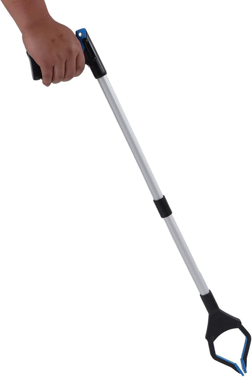 Trash Grabber, Aluminum Alloy ABS Material, Folding Design, Lightweight Portable Blue Black Labor Saving Picker
