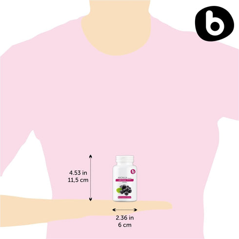 Organic Aronia Berry Capsules – Black Chokeberry Supplement with Natural Anthocyanins, 500mg, 90 Vegan Capsules