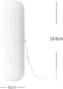 Toothbrush Travel Case, Portable Plastic Container for Traveling, Toothbrush Holders (White)