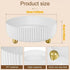 Deluxe 360 Rotating Makeup & Perfume Organizer: Chic Lazy Susan Cosmetic Storage with Spacious Capacity - Elegant Round Display Tray for Jewelry, Lotions, and More! (White, Large) by JOOWES