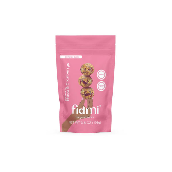Fidmi Protein Balls, Snack Energy Balls with All Natural Ingredients, Keto Friendly Maca & Cranberry (DoyPack)