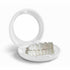 sowsmile Silicone Gel Snap on Perfect Smile Upper Lower Teeth Tooth Braces White Products with Storage Box, with Mirror