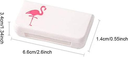 Daily Pill Box Case Waterproof Medicine Organizer for Travel Use - Mini Pill Container with 3 Compartments (Cactus)