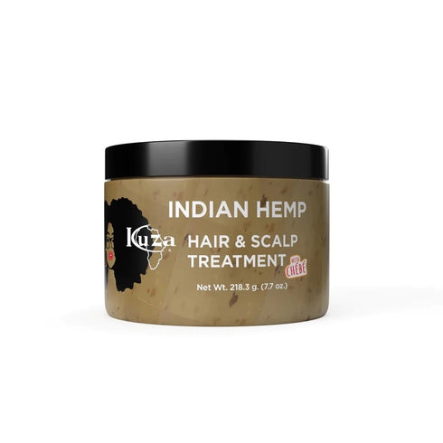 Kuza 100% Indian Hemp Hair and Scalp Treatment, 7.7oz Jar for Textured Hair, No Sulfates or Mineral Oil