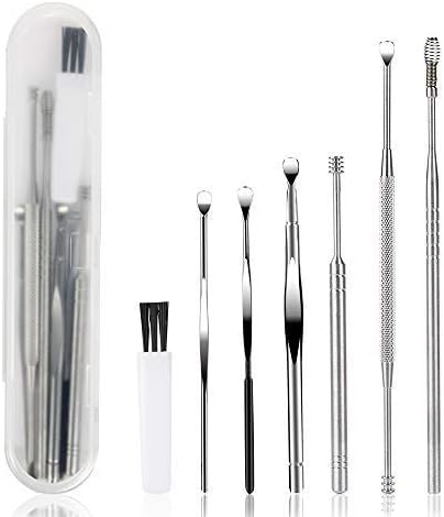 BetyBedy Ear Cleansing Tool Set, 7 Pcs Ear Pick Kit with Storage Box and Small Cleaning Brush