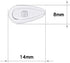 Soft Silicone Air Chamber Eyeglass Nose Pads, 14mm, 5 Pairs Screw-in Replacement Nosepads for Eyewear