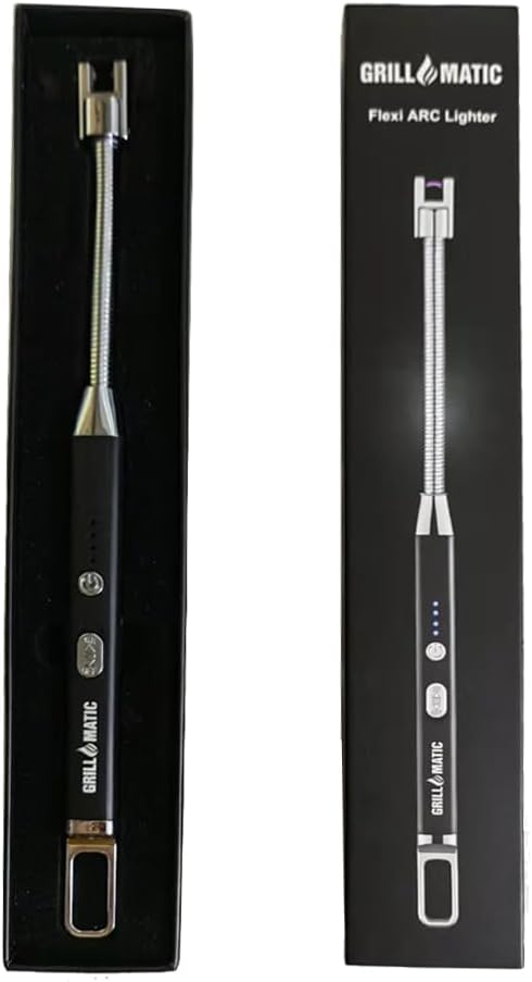 Windproof Rechargeable Flexible Neck Electronic Butane Free Lighter - Lithium Ion, USB Grill Lighter
